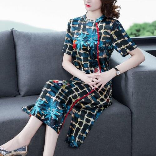 2021 Vintage Blue Mulberry Silk Midi Dress Summer Fashion Loose 4XL Plus Size Runway Dress Elegant Women Bodycon Party Vestidos