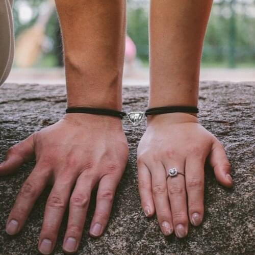 2 Pcs Attractive Magnet Bracelets Couples Mutual Attraction Rope Braided Bracelet C1FC