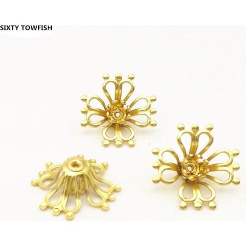 20pieces/lot Original Brass Components Flowers Slice Jewelry Filigree Accessory Findings B10026