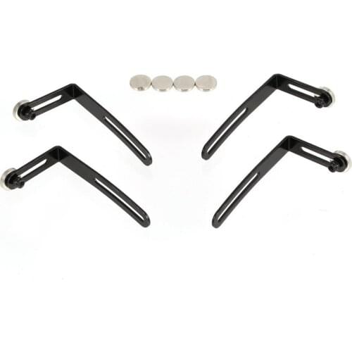4PCS RC Car Shell Body Mount Metal L-Bracket with Magnet for 1:10 RC Crawler Car Axial SCX10 90046 D90 Accessories