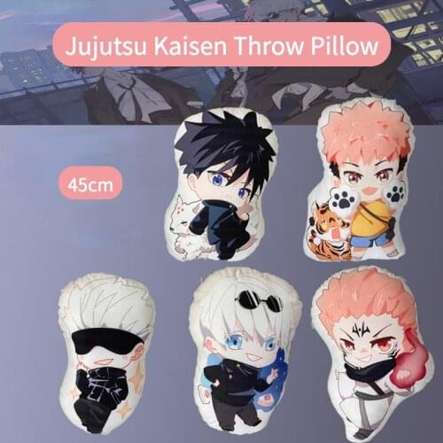 40cm Jujutsu Kaisen Throw Pillow Plush Cushion Gojo Satoru Knotweed Yohito Anime Human Shape Pillow