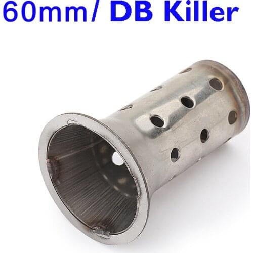 60mm Motorcycle Exhaust Muffler DB Killer Removable Baffle Insert Tip Reduce Noise Sound Eliminator DB Killer Silencer