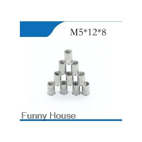 Free shipping 100pcs/lot M5& M6 high quality 304 Stainless steel countersunk head rivet nut