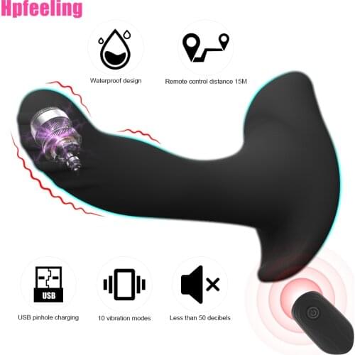Wireless Remote Anal Vibrator Male Prostata Massager 10 Speeds Vibrating Erotic Anal Plug Sex Toys for Men Women Masturbator