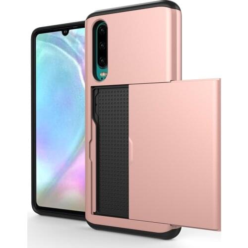 For Huawei P30 Pro P30 Phone Case Business Slide Armor Wallet Card Slots Holder Cover for For Huawei P30 P30Pro For P30pro Cases