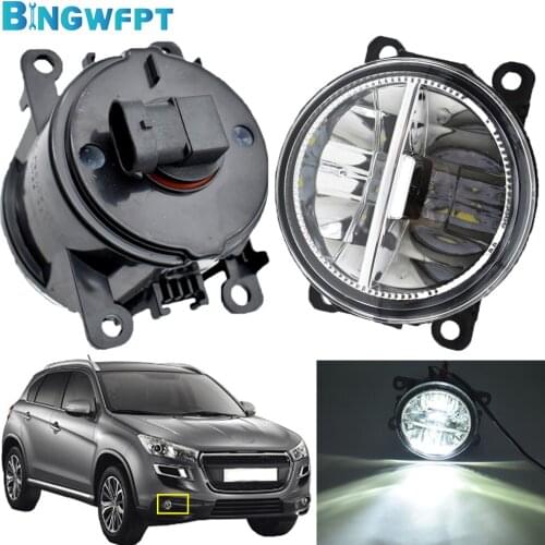 For Peugeot 4008 2012-2017 Daytime Running Light Car H11 LED 12V Fog Light Fog Lamp Assembly Headlights