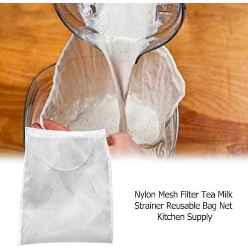 20X30cm Soy Milk Wine Filter Bag Milk Bag Tea Coffee Oil Yogurt Filter Net Mesh Kitchen Food Reusable Nylon Filter Bags Strainer
