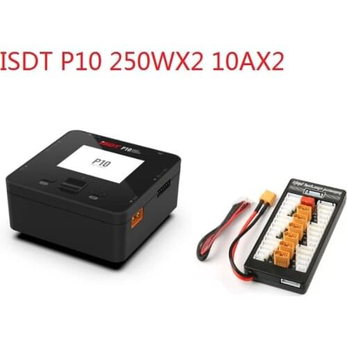 ISDT P10 250WX2 10AX2 &XT60 parallel c DC Dual Channel Smart Charger Discharger for Rc 1-6S Lipo Battery RC Models Racing Drone