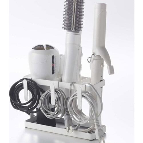 Metal Bathroom Vanity Countertop Hair Care & Styling Tool Storage Organizer Holder for Hair Dryer Flat Irons Curling Wan MH88