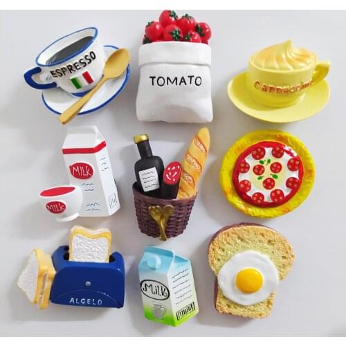 Nordic Style Home Decoration Stickers, Simulated Food-shaped Refrigerator Magnet Stickers, European Modern Style Decoration