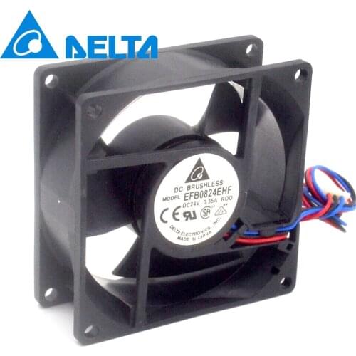 New and Original EFB0824EHF-ROO 8032 80mm 24V 0.35A Emerson CT inverter cooling fan for Delta 808032mm
