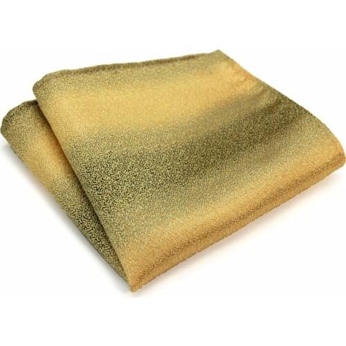 Solid Stripes Gradual Color Yellow Gold Gray Grey Mens Pocket Square 100% Silk Handkerchieves Casual Business Wholesale