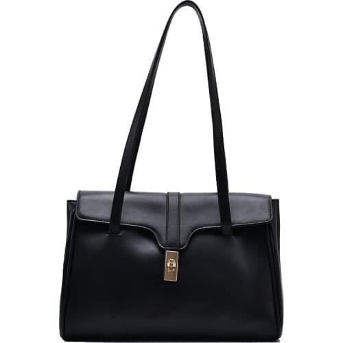 Simple Large Capacity Solid Color Bag 2021 New Fashion Portable Versatile One Shoulder Tote Bag Shopping Bag