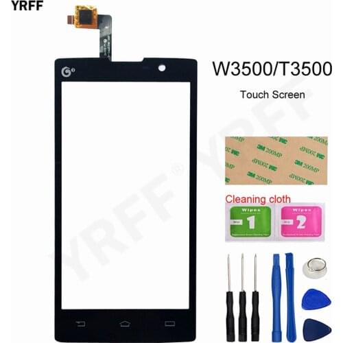 5.0" Touch Panel Screen For Philips Xenium W3500 T3500 Touch Screen Digitizer Touch Front Glass Panel Sensor phone Parts