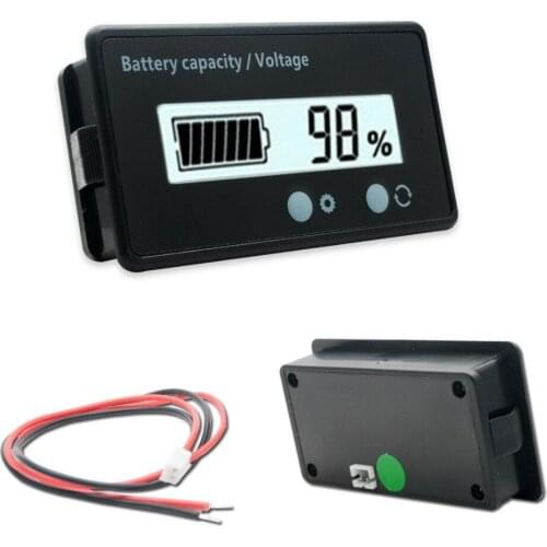 Lead Acid 12V-48V General Lead Acid Lithium Battery Electric Quantity LCD Digital Display Board Indicator Monitor Meter