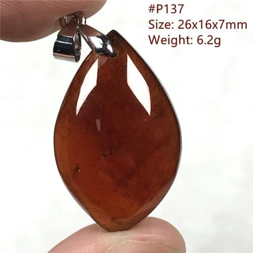 Top Natural Red Garnet Stone Pendant For Women Lady Men Healing Love Crystal 25x16x7mm Beads Silver Clear Gemstone Jewelry AAAAA