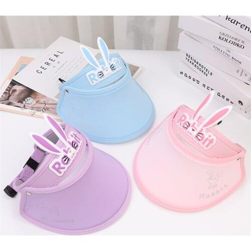 Funny Cool Beach Sunhat For Baby Boy Girl Cute Rabbit Kids 360 Rotating Visor Cap Adjustable Empty Top Travel Sun Protection Hat