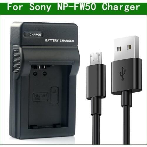 NP-FW50 NP FW50 Micro USB Battery Charger for Sony Alpha ILCE-7R ILCE-7 a7R a7s a7 ILCE-3000 a3000 a5000 a6000 a6300 a6500