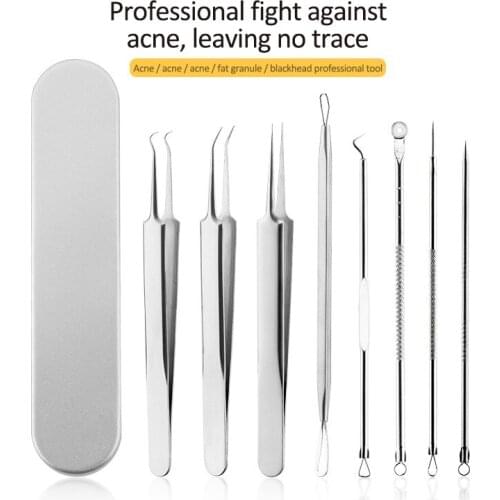 1 Set Acne Blackhead Removal Needles Pimple Pin Stainless Steel Blackhead Remover Pimple Extractor Facial Care Tools