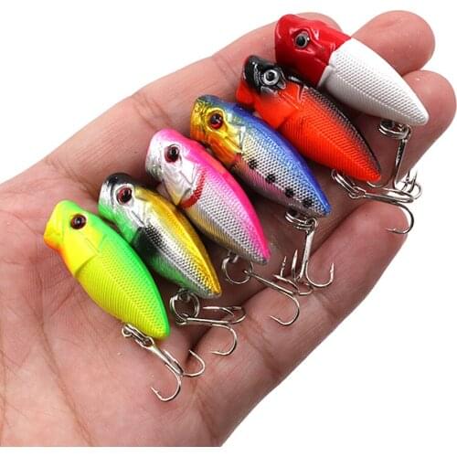 1Pcs High Quality Mini Popper Fishing Lures 35mm 2.7g Artificial Wobblers Topwater Swimbait Minnow Lifelike Crankbait