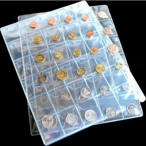10PCS Album Pages 300 Pockets Coin Album Page Coins Collections for coin 33mm album Postage Stamp Commemorative Coin Pockets