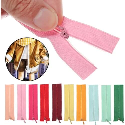 5Pcs Mini Doll Clothes Zippers Handmade Sewing Zipper Scrapbooking Garment Applique DIY For Doll Clothing Handmade Accessories