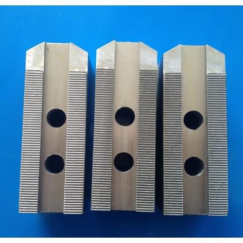 8" Soft Jaws 1.5mm x 120 Degree with height of 38mm Serrated for Lathe Chucks