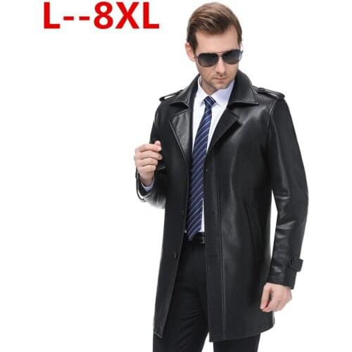 8XL 6XL Men Genuine Leather Coats New Arrival Spring Sheep Skin Youth Leather suit Collar Coats Fashion Slim Fit Leather Jacket