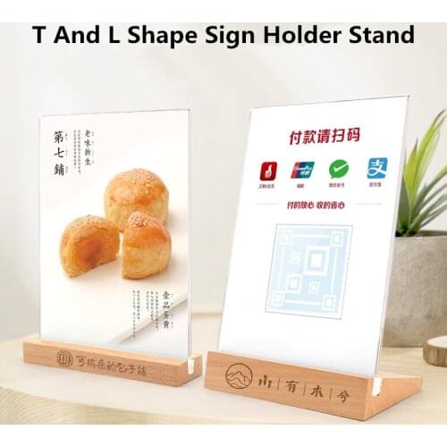 A5 Acrylic Slant Sign Holder Stand Plastic Table Menu Holder Display Stand Ad Frame For Restaurants,Hotels,Stores