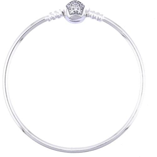 Ajax 100% 925 Sterling Silver Bracelet Snowflake Heart Blue Eye Snake Chain Bracelets & Bangles Women Jewelry