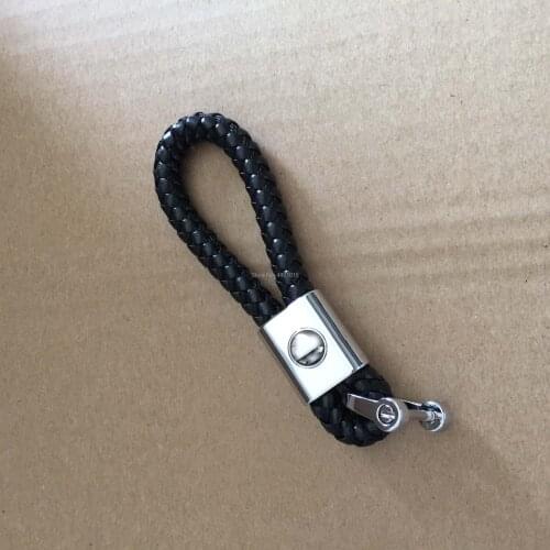Auto Car Metal+Pu Leather Braided Keychain key ring Chain Mix Logo For Octavia Opel Renault etc