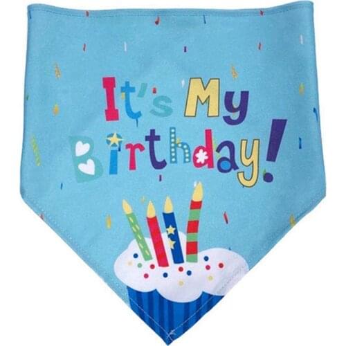 Cute Dog Bandana Bibs Head Scarf Birthday Party Dog Neckerchief Hat Cap Pet Cat Puppies Costume Pet Grooming Accessories