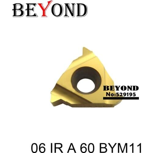 BEYOND 06 IR A 60 BYM11 06IR A60 Indexable Tungsten Carbide Inserts Lathe Cutter Tools for Threaded Turning Toolholder