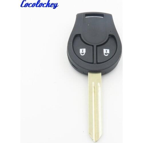 Cocolockey 2Buttons Remote Shell Key Case Fob Cover Fit for NISSAN TIIDA LIVINA MARCH Replacement Key Shell 2 Buttons