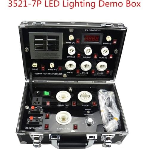 LED Lighting Demo Box LED Digital Display Test Box Led Show Case 3521-7P