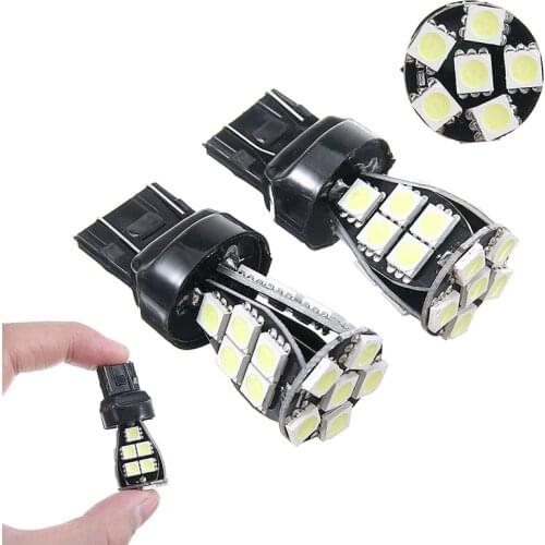 For BMW 1-Series F20 F21 2pcs W21 5W T20 White LED Daytime Running Light 12V Super Bright Sidelight Bulb Car Signal Lamp Mayitr