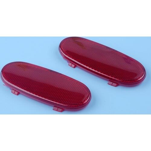 DWCX 2PCS Red Plastic Car Interior Front Door Panel Trim Reflector Fit For Dodge Ram 1500 2500 3500 Durango 5179299AA