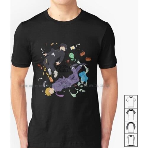 Mob And Arataka T Shirt 100% Cotton Anime Arataka Reigen Esper Japanese Manga Mob Psycho One Hundred Psychiatrist Shigeo