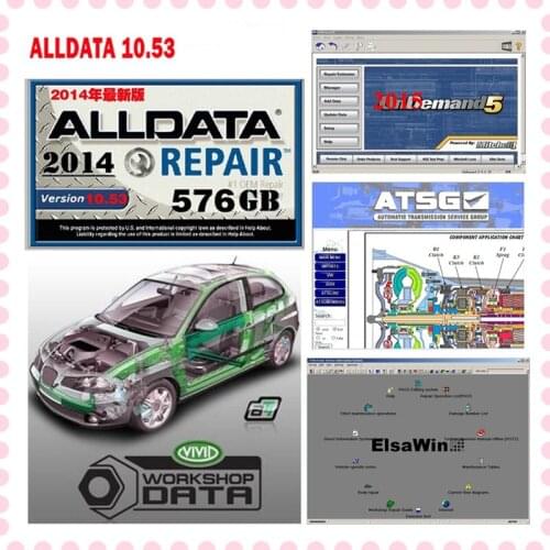 Hot Auto Repair Alldata V10.53 Software m..ch.. on-de....d 5 2015 atsg Vivid workshop Elsawin OD5 24 in usb3.0 1tb hdd all data