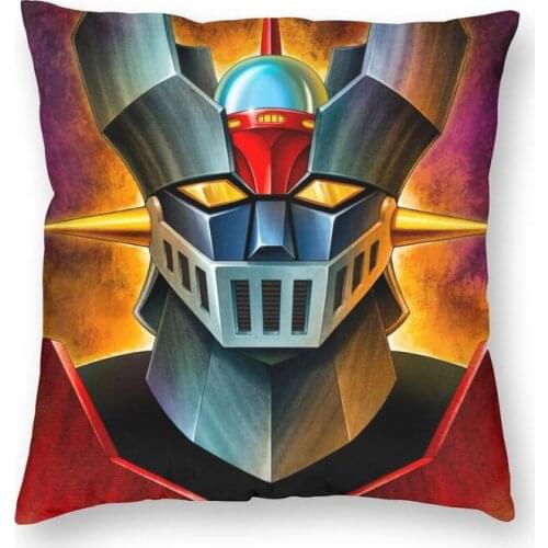 Cool UFO Robot Mazinger Z Square Throw Pillow Cover Home Decor 3D Two Side Printing Anime Manga Cushion Cover for Living Room