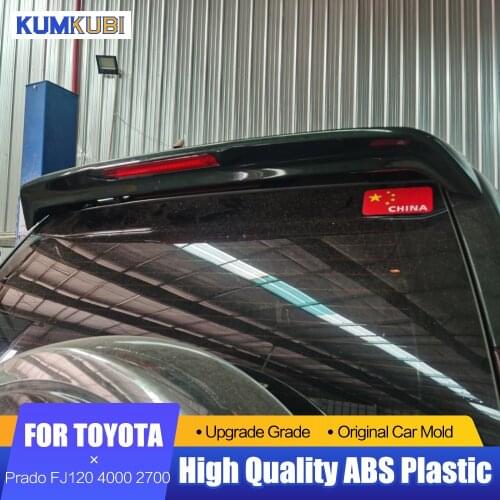 KUMIKUBI Fit For Toyota Land Cruiser Prado FJ120 4000 2700 Black Spoiler 2003-2009 ABS Plastic Rear Wing Spoiler With Led Light