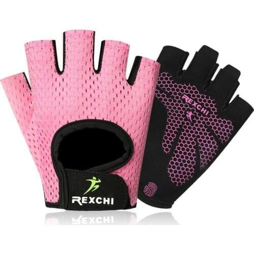 Summer Breathable Non-slip Half Finger Gloves Gym Weightlifting Cycling Yoga Bodybuilding Training Thin Cycling Equipment
