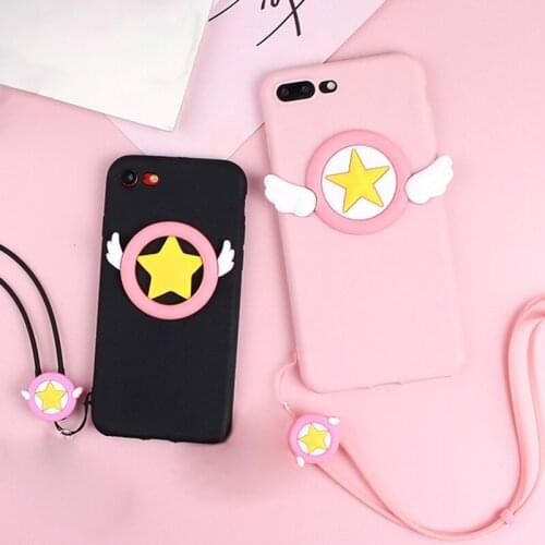 Cartoon 3D Star Case For Samsung Galaxy A01 A11 A21 A31 A41 A51 A71 A81 A91 Note 5 8 9 10 Lite Angel Wing Soft TPU Cover