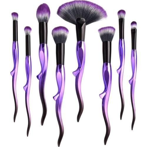 Unicorn Makeup Brush Set for Foundation Powder Blending Eyeshadow Brush Cosmetics Gradient Pink Purple Makeup Brushes Kit Tools