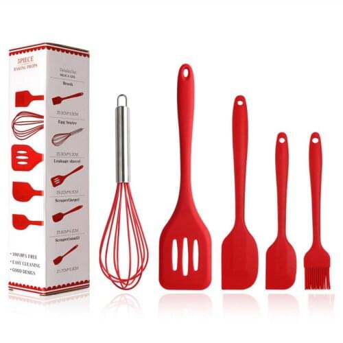 Silicone kitchenware set spatula 5-piece set Baking tool set cookware spatula silicone scraper