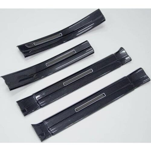 Carbon Fiber Look Door Sill Scuff Plate Guard Sills Protector Trim For BMW X1 F48 X3 G01 X4 G02 X5 F15