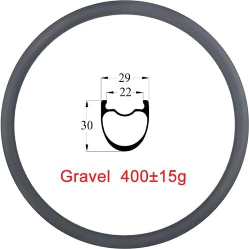 LIENGU 400g light cyclo-cross 700C 30mm gravel bicycle rim tubeless 29mm width road disc brake bike carbon rim for cyclocross