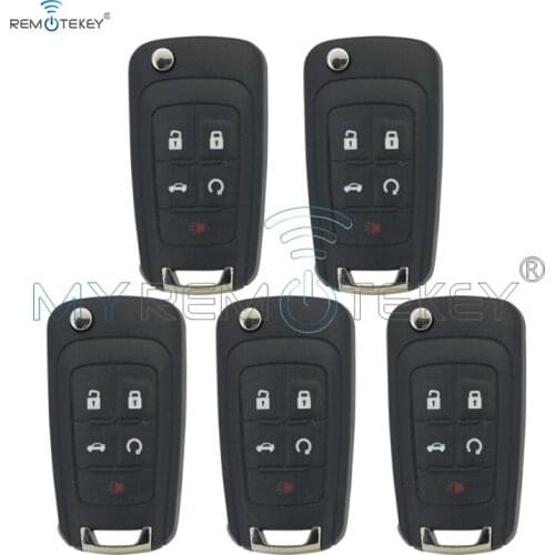Remtekey 5pcs 5 button HU100 315 Mhz OHT01060512 for Chevrolet Camaro Cruze for Buick Encore Lacrosse Regal Flip remote car key