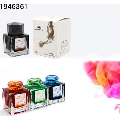 30ml Glass bottled ink fountain Pen portable pen ink quality is not hurt pen Ink refill cartridge school office supplies