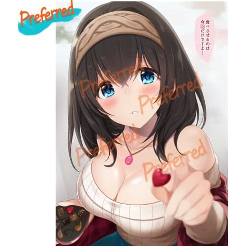 RuleMylife Sagisawa Fumika Anime Cute Girl Decal Motocross Racing Laptop Helmet Trunk Wall Vinyl Car Sticker Die Cutting